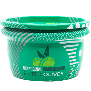 The Coolives green pitted olives, natural flavor.